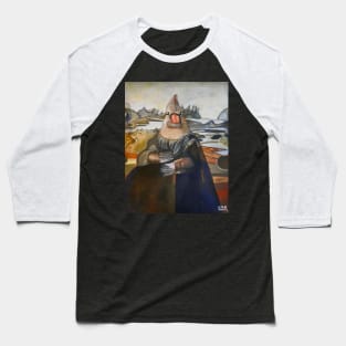 Mona Lisa (with a female cardinal) Baseball T-Shirt